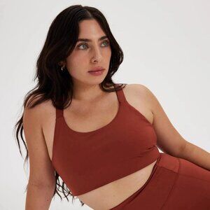 Girlfriend Collective Paloma Racerback Sports Bra in Sedona, L